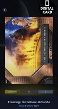 10cc HAN SOLO IN CARBONITE SCUM & VILLAINY 26 LEGENDARY Star Wars Card Trader picture