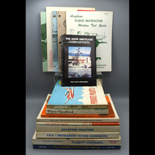Vintage Pilot Training Aviation Book Lot of 15 FAA Test Prep Weather Instruments picture
