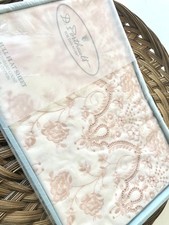 A Vtg D.Porthault Cheverny Embroidered Full Flat Sheet NWT Dan River Luxury USA picture
