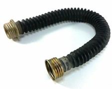 USSR Gas mask hose. Black rubber gas mask hose tube. 40mm thread picture
