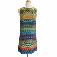 Missoni Silk Multicolored Abstract Sheath Dress 100% Silk~Size 36 (US 4) picture