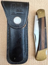 VTG Jet-Aer Corp Paterson NJ G-96 No 960 Pocket Knife Japan + Leather Sheath picture