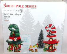 DEPT 56 MERRY LANE COTTAGES BOX SET NORTH POLE CHRISTMAS 4056664 picture