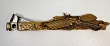 Rare Antique Hermann Schulder Solingen Bronze Airplane Pilot Cigar Cutter German picture