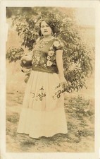 RPPC Young Woman Mexican Stamp San Francisco Postmark 1931 picture