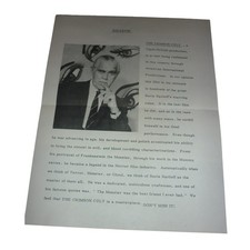 Boris Karloff The Crimson Cult Vintage Movie Promo Bulletin Press Sheet 1968 AIP picture