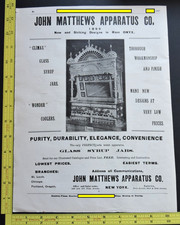 RARE Antique 1896 Ad - John Matthews Apparatus Co Soda Fountain Vtg picture
