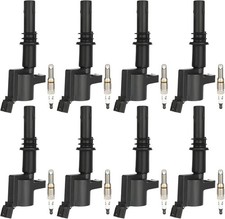 8 Pack DG511 Ignition Coil & Iridium Spark Plugs Set for Ford and Lincoln picture