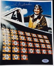 Signed Gabby Gabreski Photo WWII Air Force General WW2 Autographed 8x10 Auto PSA picture