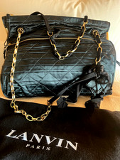 Gorgeous Vintage Lanvin Quilted Satin Shoulder, Clutch, and Crossbody bag, NWT picture