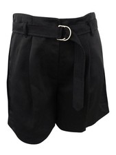 Escada Women's Belted Twill Shorts (40, Black) picture