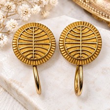 Vintage Pan Am 10K Gold Stewardess Earrings LGB Balfour 12K GF Screw Back Posts picture