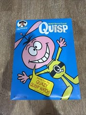 Vintage 90s QUISP Cereal Box with Quazy Quisp Watch Offer UNOPENED SEALED picture