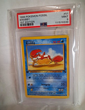 Pokémon 1999 Fossil Krabby #51 1st Edition PSA 9 Cert 111519339 picture