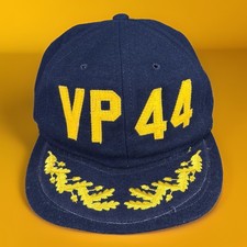 Vtg 1960s US Navy VP-44 Commanding Officer Wool Cap Hat 7 1/4 CO Harvard N Rice picture