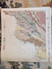 Antique 1903 USGS San Luis Quadrangle Economic Geology Map California Cloth Back picture
