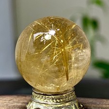 12G Natural high-quality Rutilated Quartz Ball Crystal Sphere Mineral Specimen picture