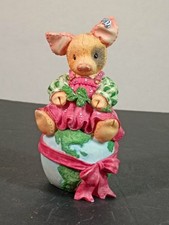 This Little Piggy LET THERE BE PIGS ON EARTH TLP Pig Piglet Figurine Ornament 3