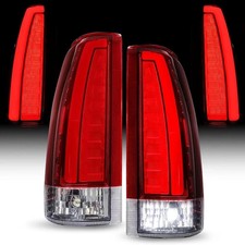 Pair RED LED Tail Lights Compatible with Chevrolet GMC C/K Silverado Sierra Pick picture