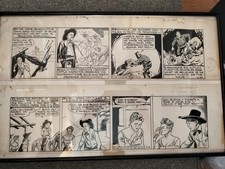 HARRY O'NEILL BRONCHO BILL Original Daily Comic Strip Art 1946 Western UFS picture
