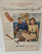 Vintage Print Advertisement Ad 1951 Robt. Burns Cigarillos Humphrey Bogart picture