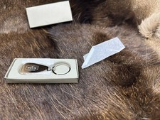 BUCK Silver Etched with Buck Logo Key Chain  Mint In Box++++ picture