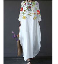 Plus Size Womens Floral Boho Kaftan Maxi Dress Ladies Loose Summer Sundress US picture