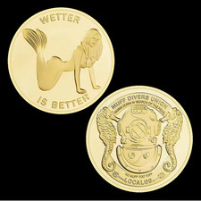 Muff Divers Union Coin Mermaid Collectable Novelty Commemorative 1-pc picture