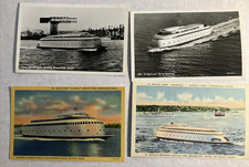 4 Post Card lot First Streamliner Motor Ferry, M.S. Kalakala Seattle WA RPPC KA3 picture