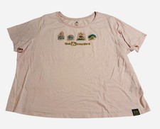 Disney Parks Walt Disney World Park Icons Blush Pink T-shirt Womens Plus Size 3X picture