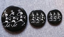 Grateful Dead, Lot of (3) Pinback Buttons of Dancing Skeletons picture