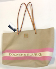 *NEW* Dooney & Bourke Large Addison Shopper Snap Tote Beige/Bubble Gum  picture