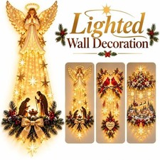 Lighted Nativity Wall Decor, Bethlehem Star of Faith, 2026 New LED Christmas picture