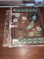 Antique Beautiful Antique Victorian Scrapbook Advertising Full Of Ephemera picture