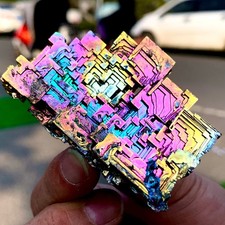 134G Natural Crystal Gram Bismuth rainbow elementBi gemstone specimen picture