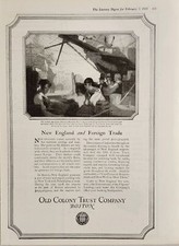 1920 Print Ad Old Colony Trust Company Boston,MA Merchant Marines around 1785 picture