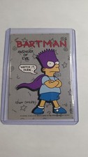 1990 Topps The Simpsons Bartman #1 Sticker Card  Bart Simpson Avenger of Evil #1 picture