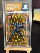 2026 Topps Chrome Marvel - Black Panther - Gold Raywave /50 - ACE10 - Pop 1 picture