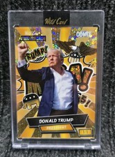 2024 Wild Card Alumination Comix Donald Trump 1/1 GOLD Disco Bloody Ear RARE picture