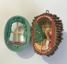 Vintage Pine Cone “It Must Be Saint Nick” Christmas Tree Ornament NTS50C24 picture