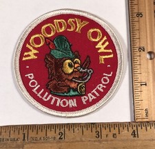 Vintage Woodsy Owl Pollution Patrol Embroidered Patch US Forest Service picture