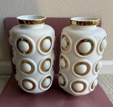 TWO Jonathan Adler Futura Circles Vases picture