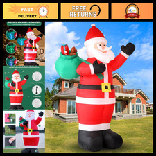 12FT Giant Christmas Inflatable Santa - LED Lighted Blow Up Yard Decor, Holiday picture