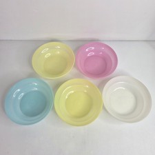 5 Vintage Tupperware Pastel Children’s Cereal Bowls #155 picture