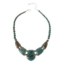 Jay King Sterling Silver Heavenly Well Lake Turquoise Statement Necklace, 18