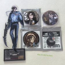 5Pcs Limbus Company Gregor Acrylic Stand Figure Model & Badge Set picture