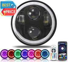 5-3/4 5.75 Inch RGBW Head Light Motorcycle Compatible with Sportster XL883 XL120 picture