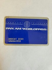 PAN AM WORLDPASS FREQUENT TRAVELER CARD VINTAGE 1970's picture