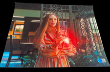 ELIZABETH OLSEN SIGNED AUTOGRAPH 11x14 PHOTO WANDAVISION BECKETT BAS COA AUTO D picture