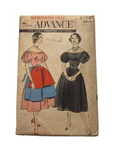 Vintage 1950’s Woman’s Day Advance Easy Printed Sewing Pattern Size 14 CUT picture